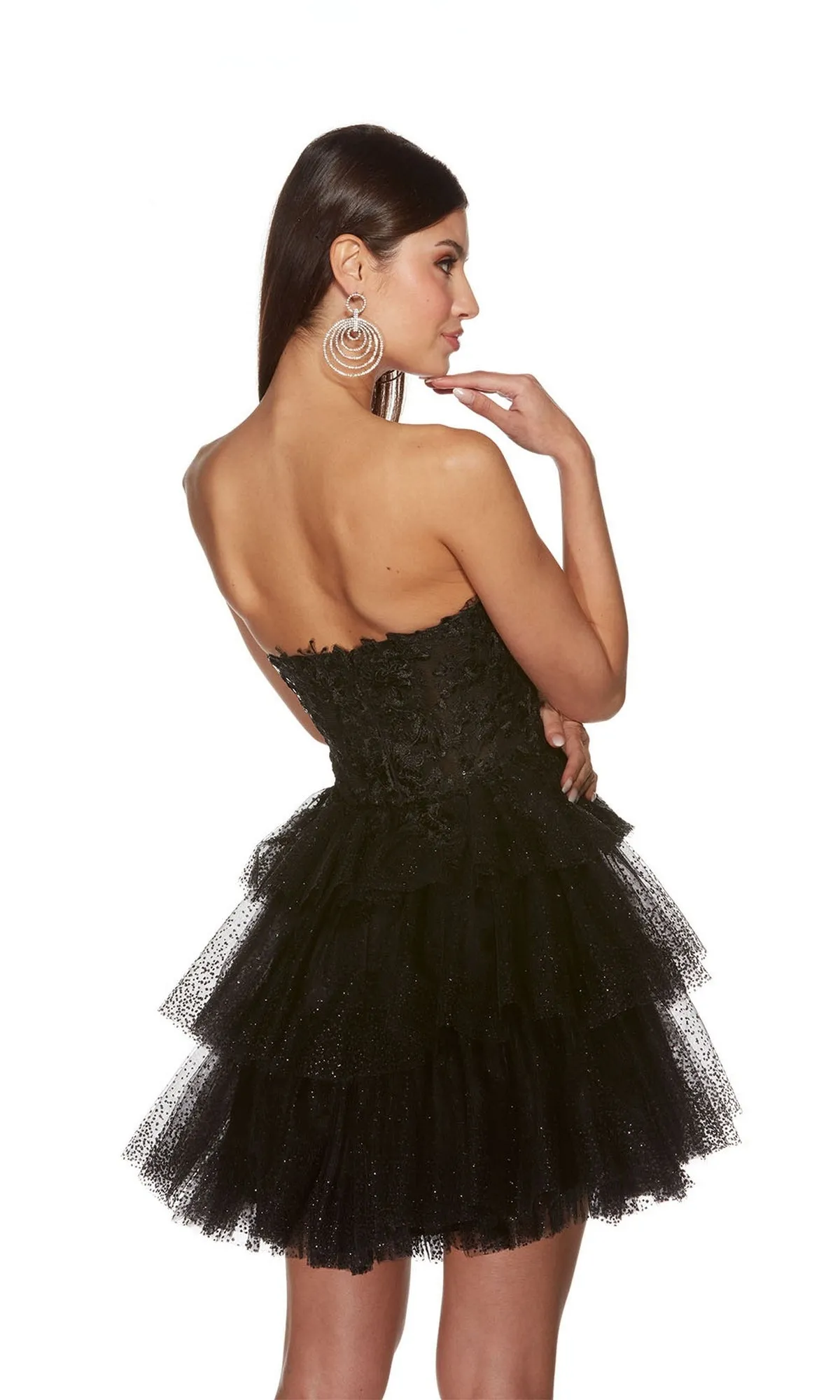 Alyce Strapless Short Black Homecoming Dress 3766 sold by PromGirl product image thumbnail 2