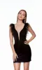 Alyce Feathered Short V-Neck Homecoming Dress 4725 sold by PromGirl
