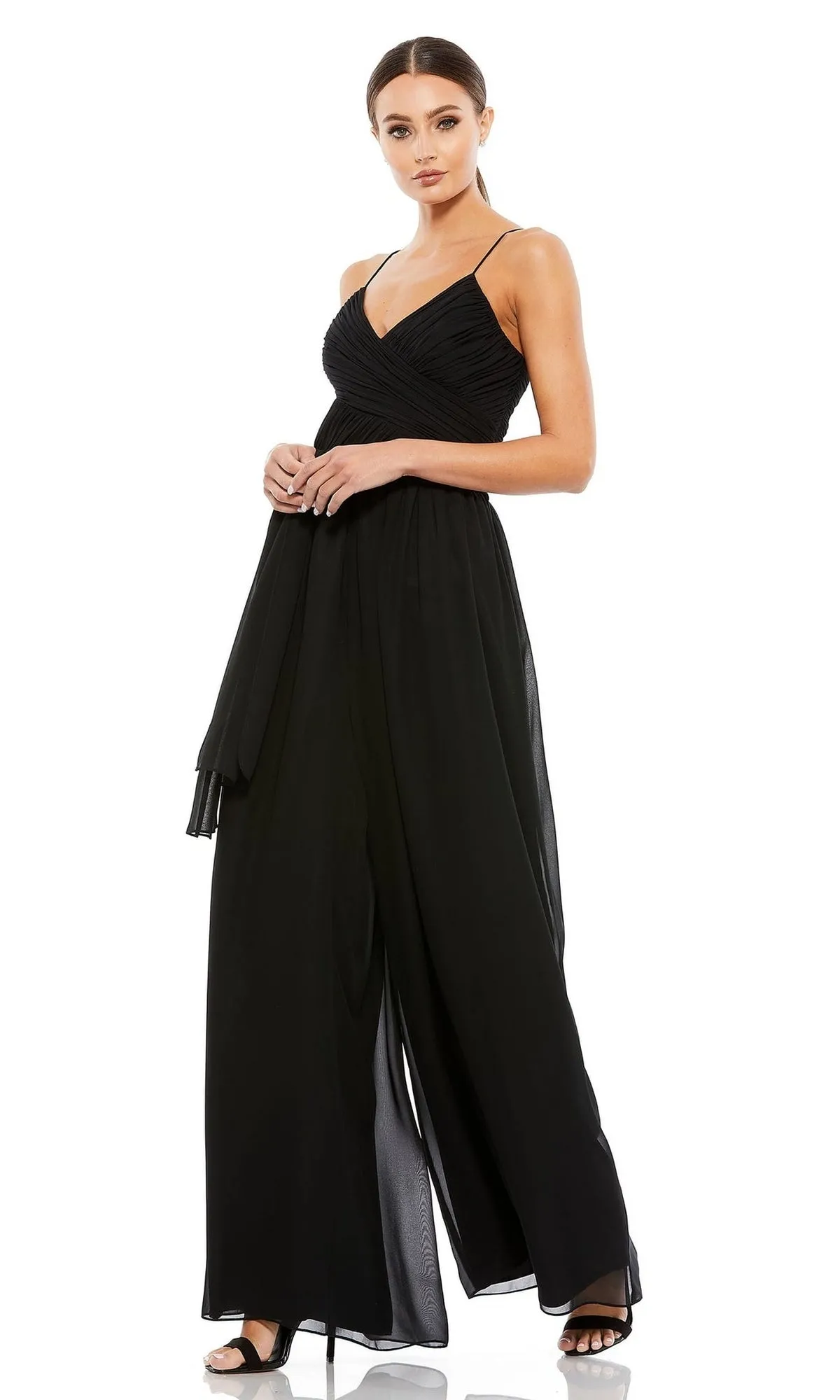 Flowing Wide-Leg Formal Jumpsuit: Mac Duggal 70100 sold by PromGirl