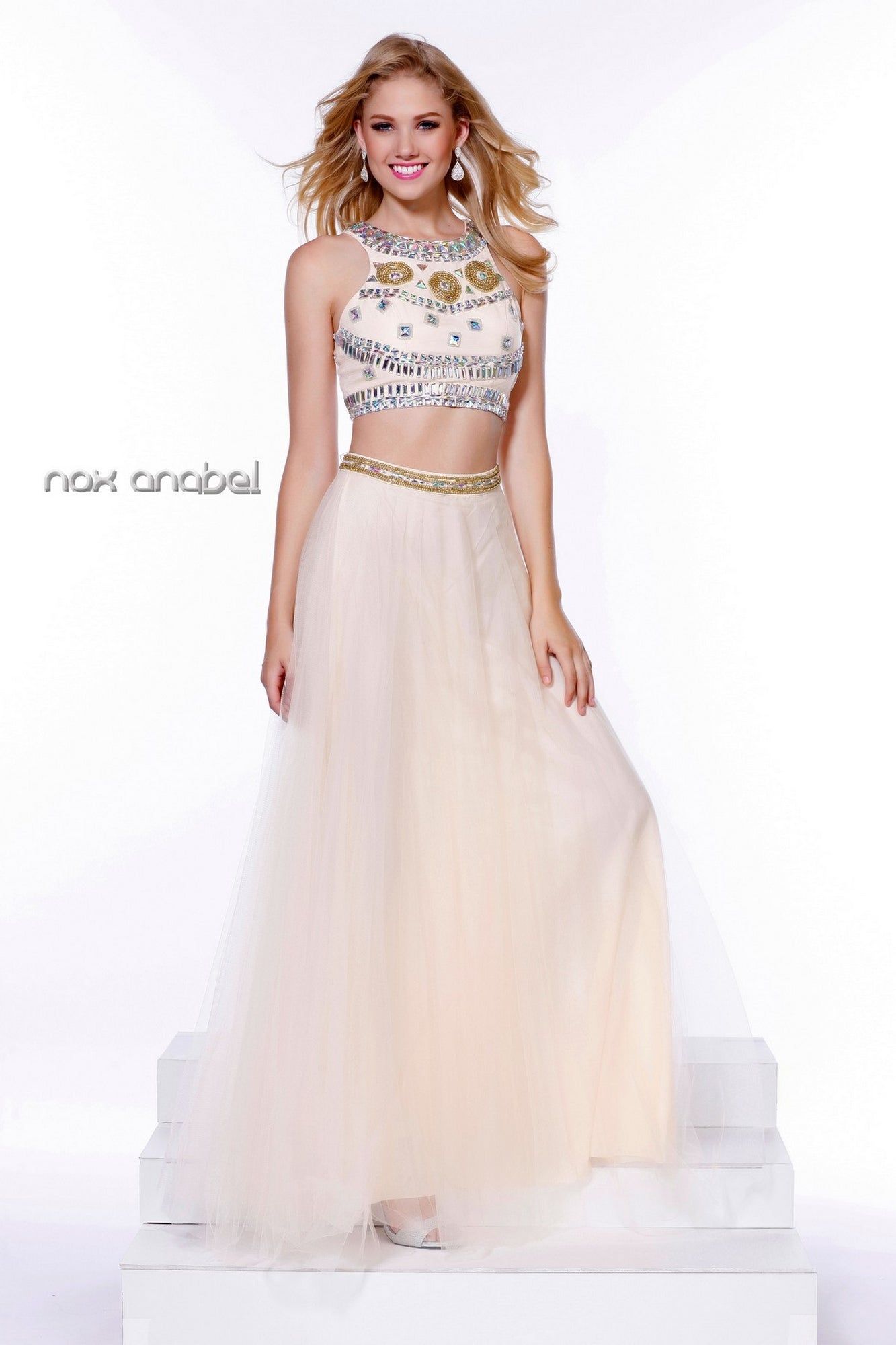 Long Two-Piece Prom Ball Gown sold by PromGirl product image thumbnail 3