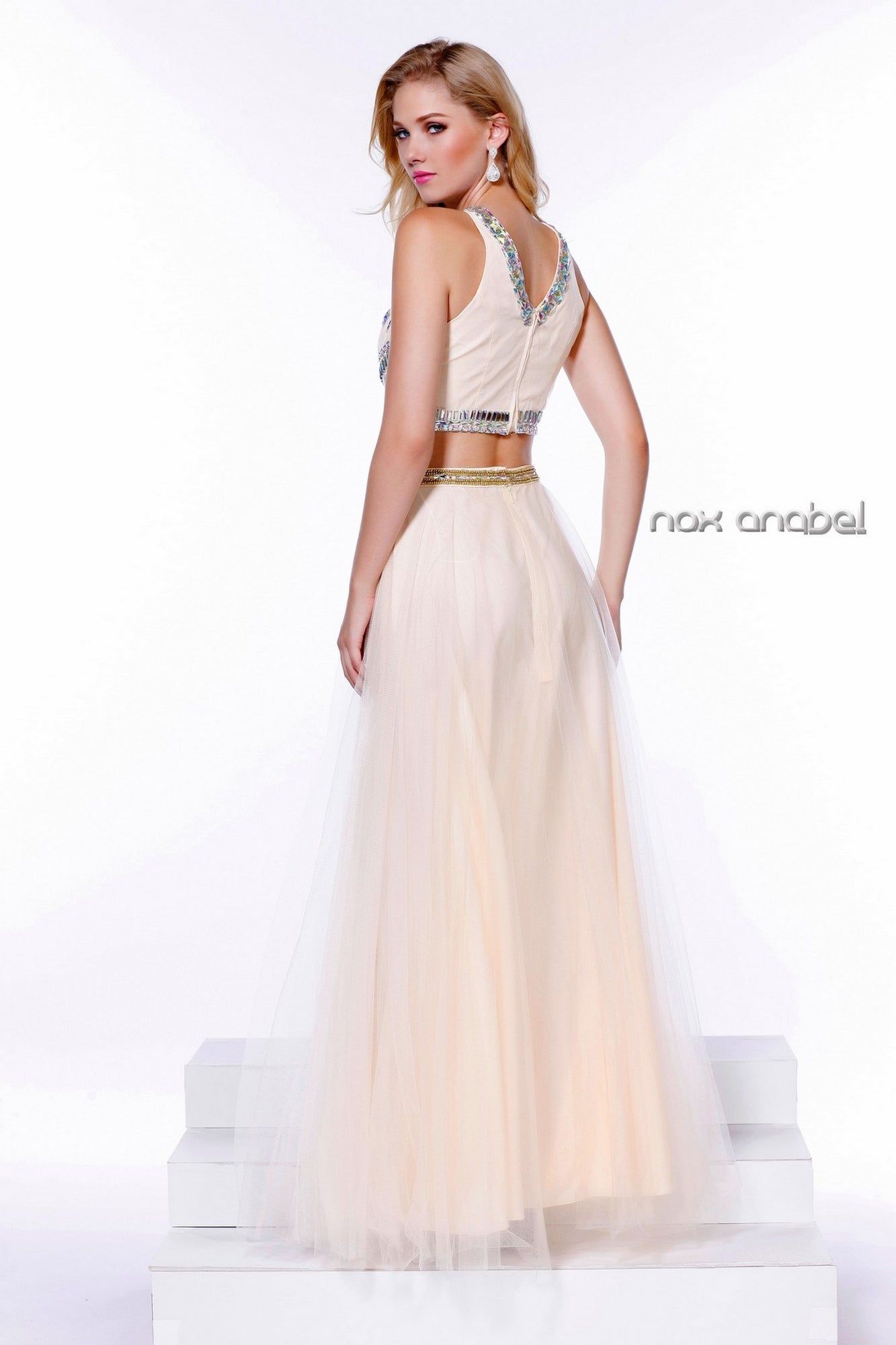 Long Two-Piece Prom Ball Gown sold by PromGirl product image thumbnail 4