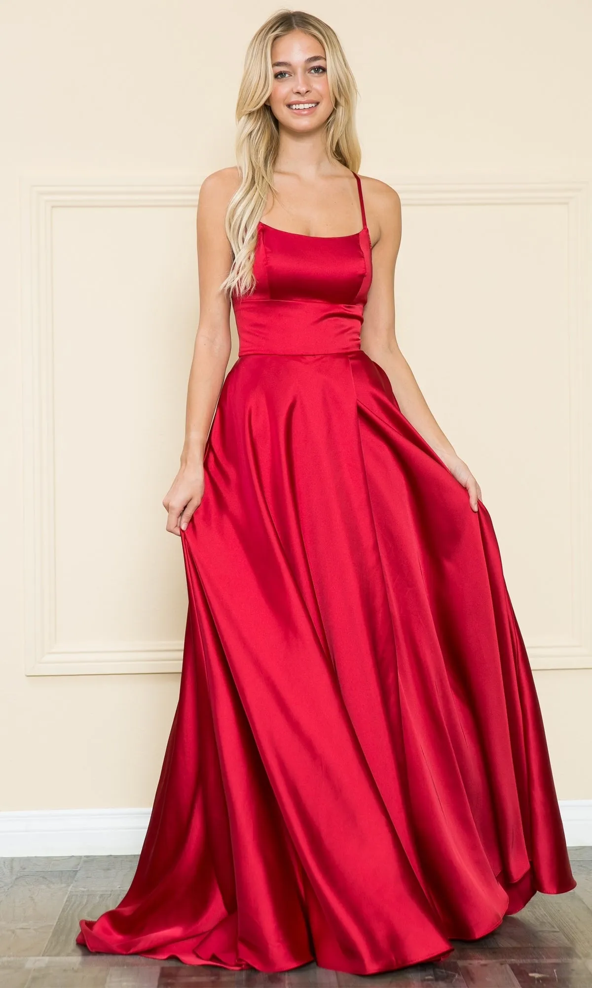 Lace-Up Corset-Back Long A-Line Prom Dress 8910 sold by PromGirl product image thumbnail 3
