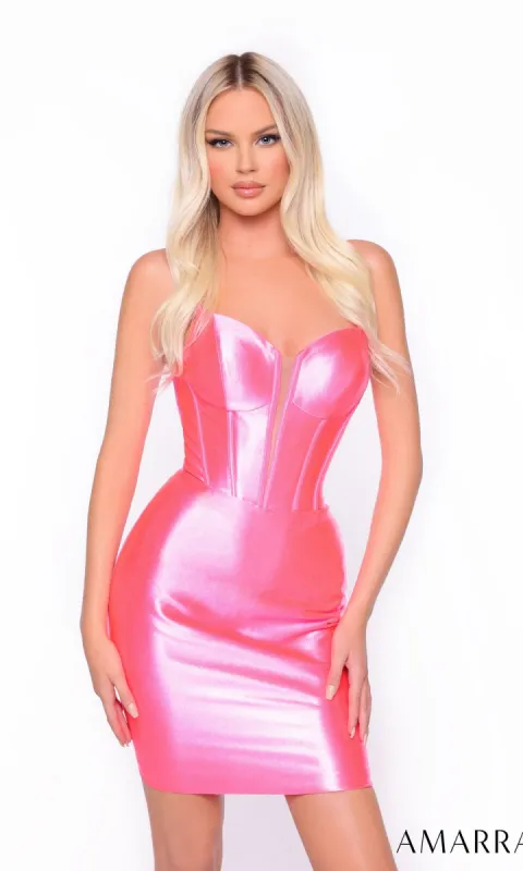 Short Homecoming Dress 88076 by Amarra sold by PromGirl