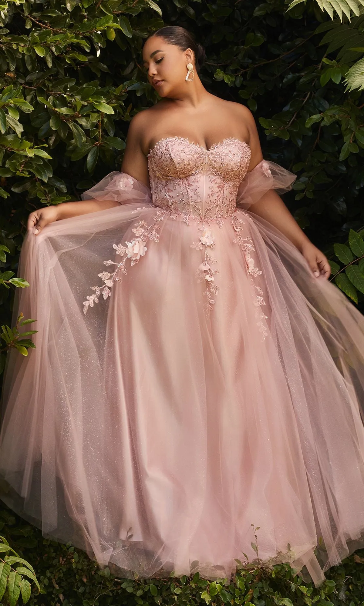 Puff Sleeve Strapless Long Prom Dress CD0191 sold by PromGirl product image thumbnail 5