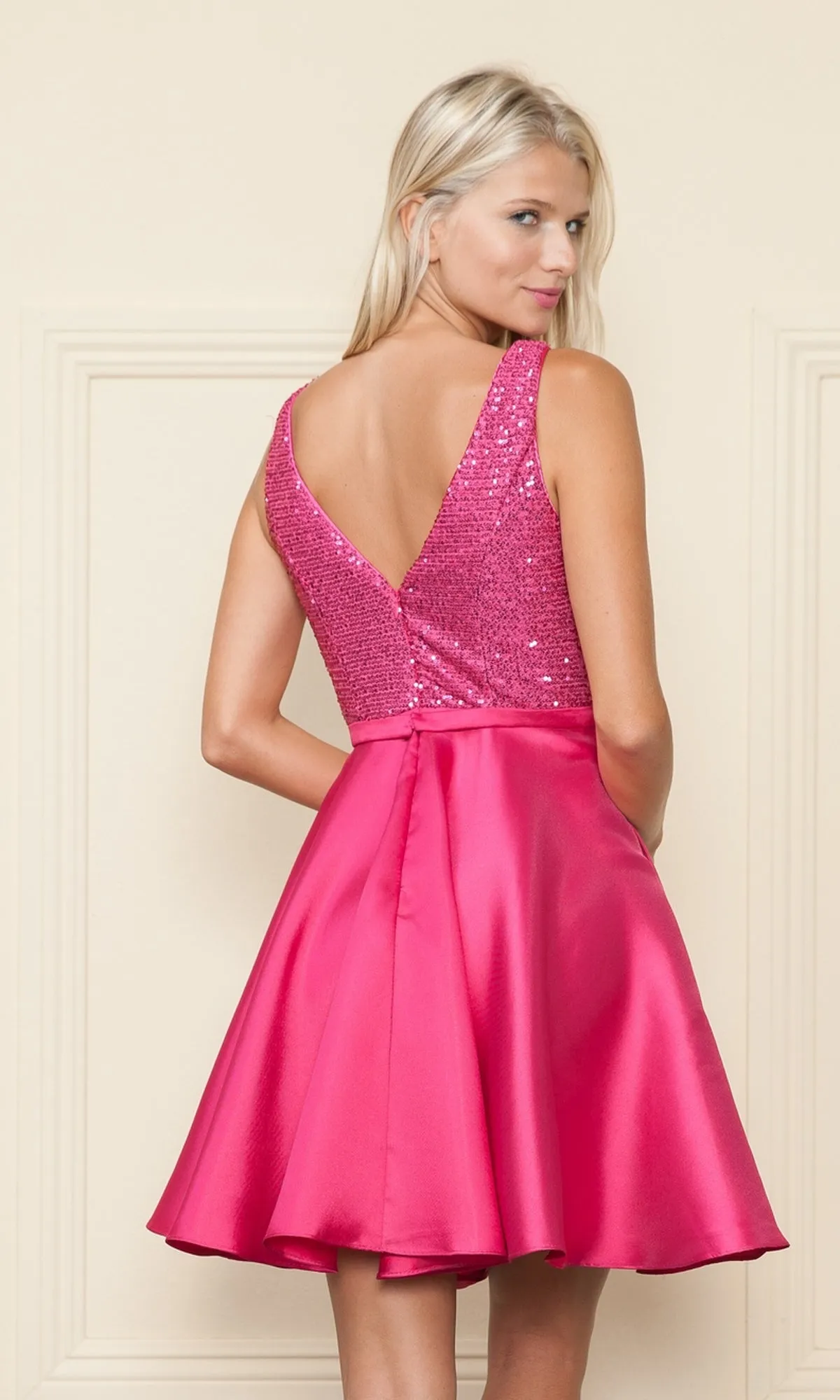 A-Line Short Homecoming Dress with Pockets - 8954 sold by PromGirl product image thumbnail 2