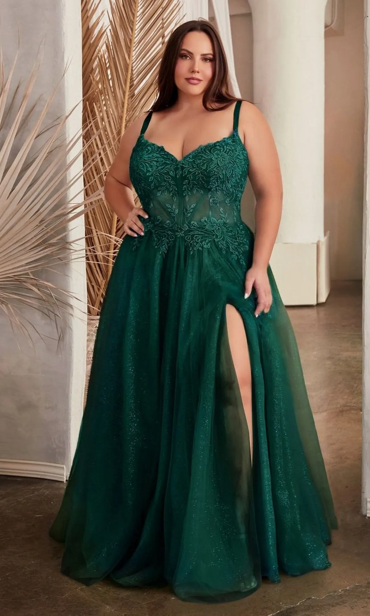 Plus-Size Long Prom Ball Gown C150C sold by PromGirl product image thumbnail 4