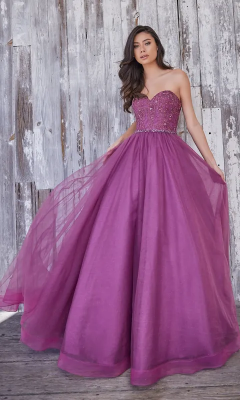 Colette Strapless Sweetheart Prom Ball Gown CL5193 sold by PromGirl