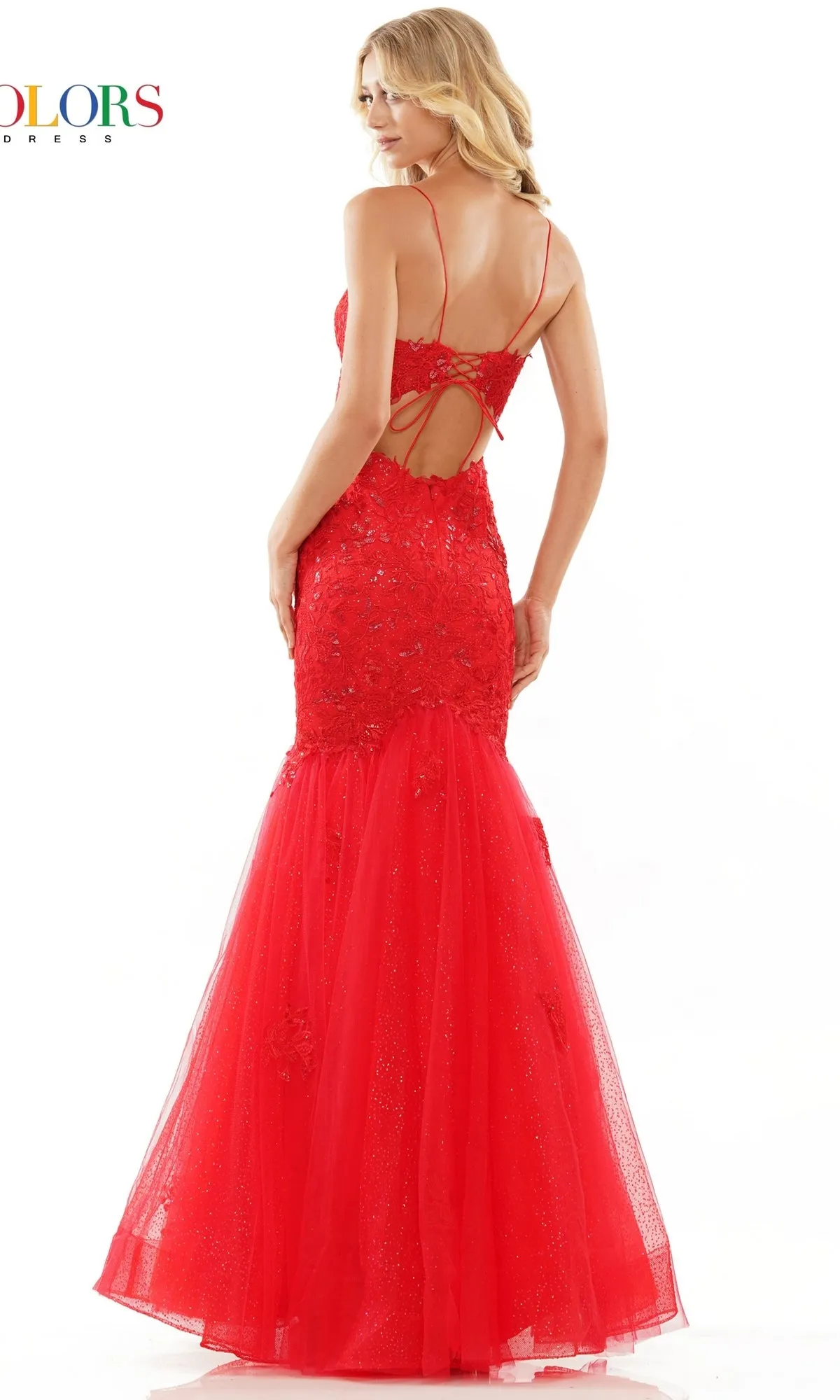 Glitter-Mesh Long Mermaid Prom Dress 2490 sold by PromGirl product image thumbnail 2