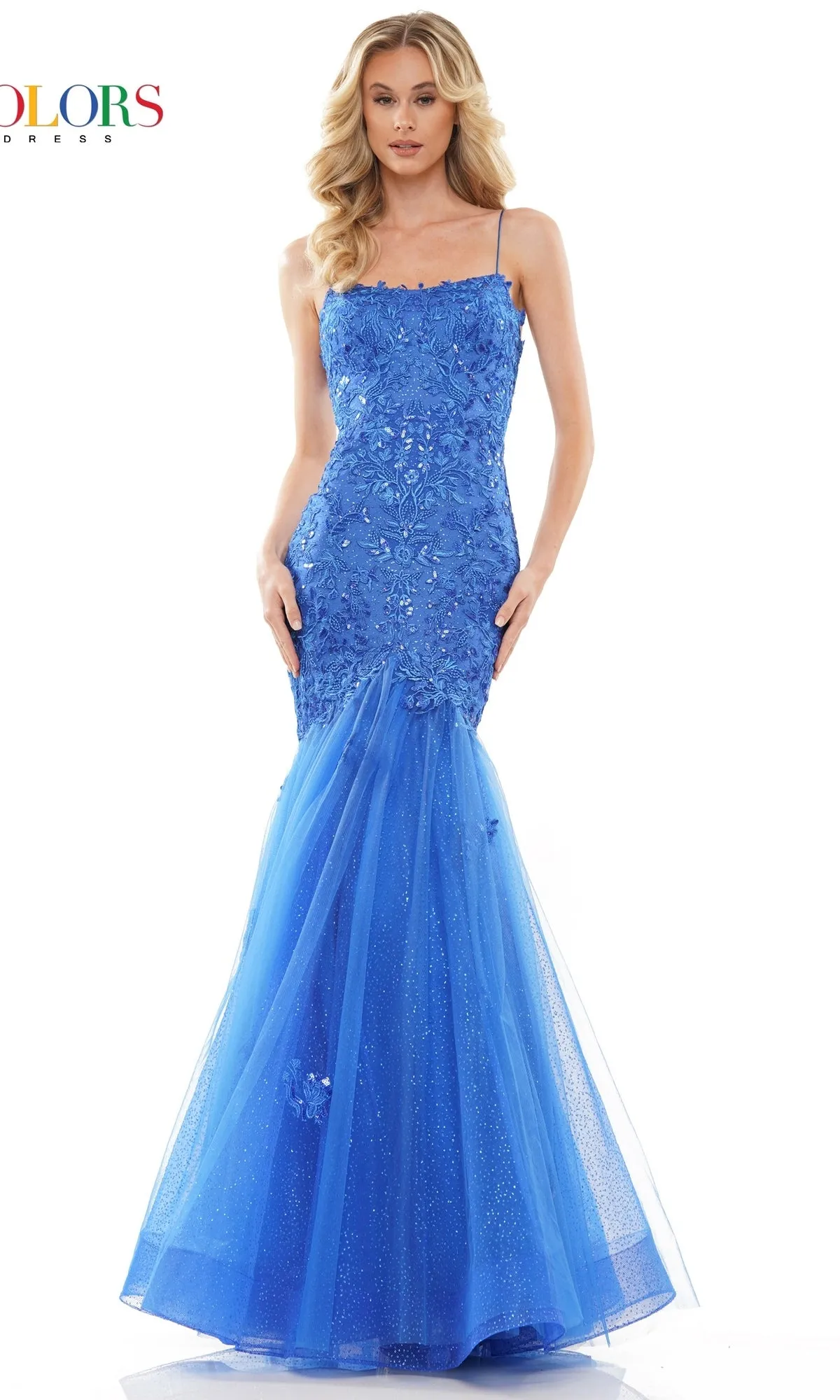 Glitter-Mesh Long Mermaid Prom Dress 2490 sold by PromGirl product image thumbnail 5