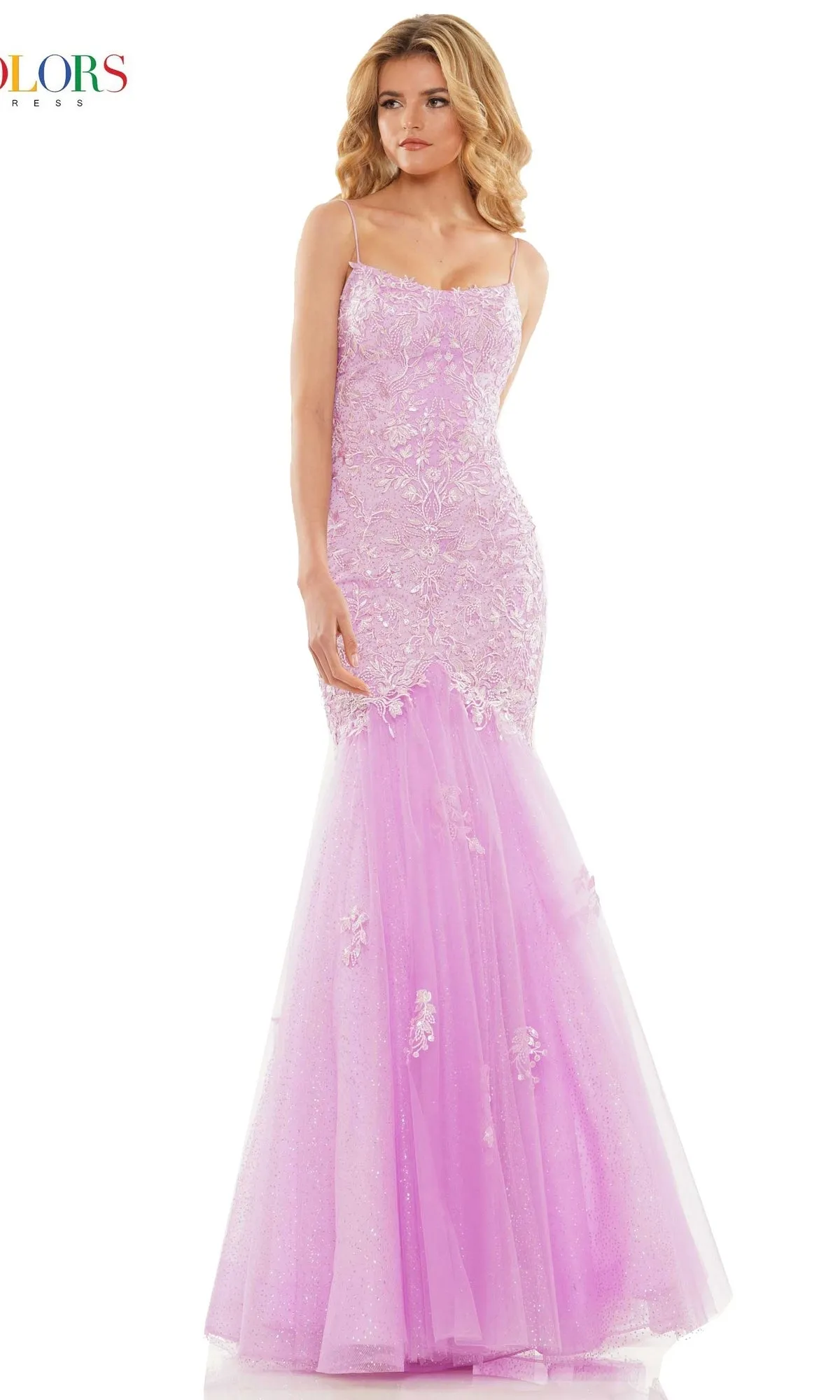 Glitter-Mesh Long Mermaid Prom Dress 2490 sold by PromGirl product image thumbnail 3