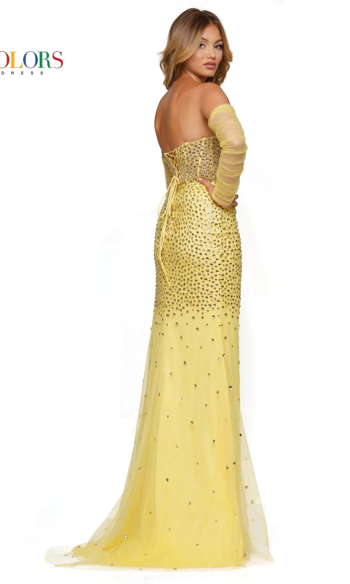Strapless Beaded Long Prom Dress 3168 sold by PromGirl product image thumbnail 2