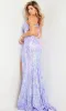Jovani Sequin-Print Sexy Long Prom Dress 08235 sold by PromGirl