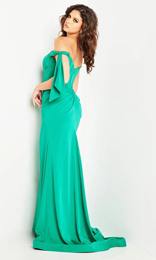 Jovani Off-the-Shoulder Long Prom Dress 38197 sold by PromGirl product image thumbnail 2