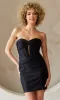 Cut-Out Strapless Short Hoco Dress AG0114S sold by PromGirl