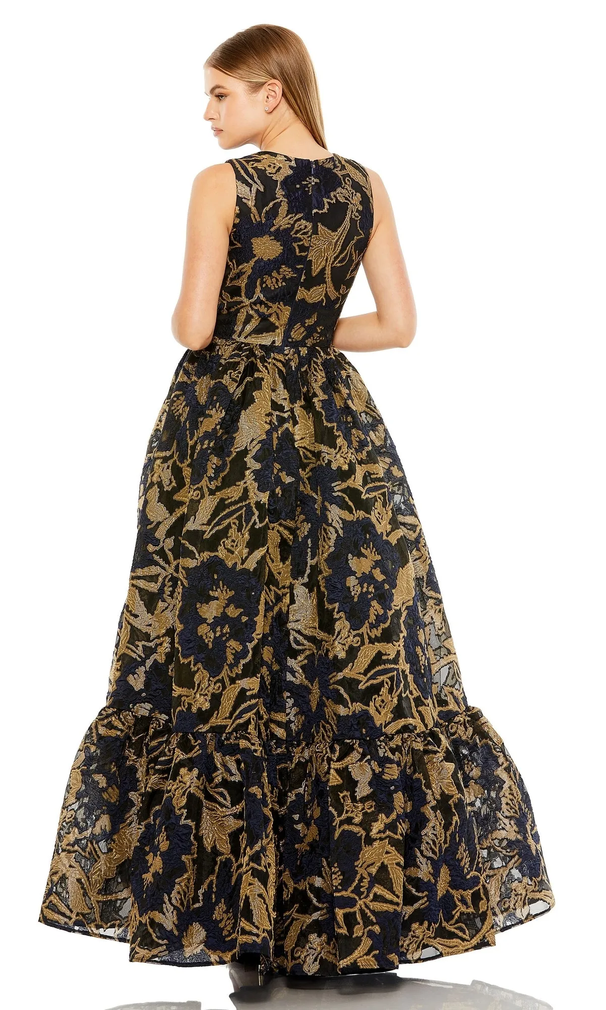Brocade High-Low Formal Dress: Mac Duggal 20714 sold by PromGirl product image thumbnail 4