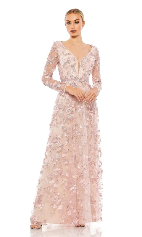 Long Sleeve Long Formal Dress: Mac Duggal 70224 sold by PromGirl