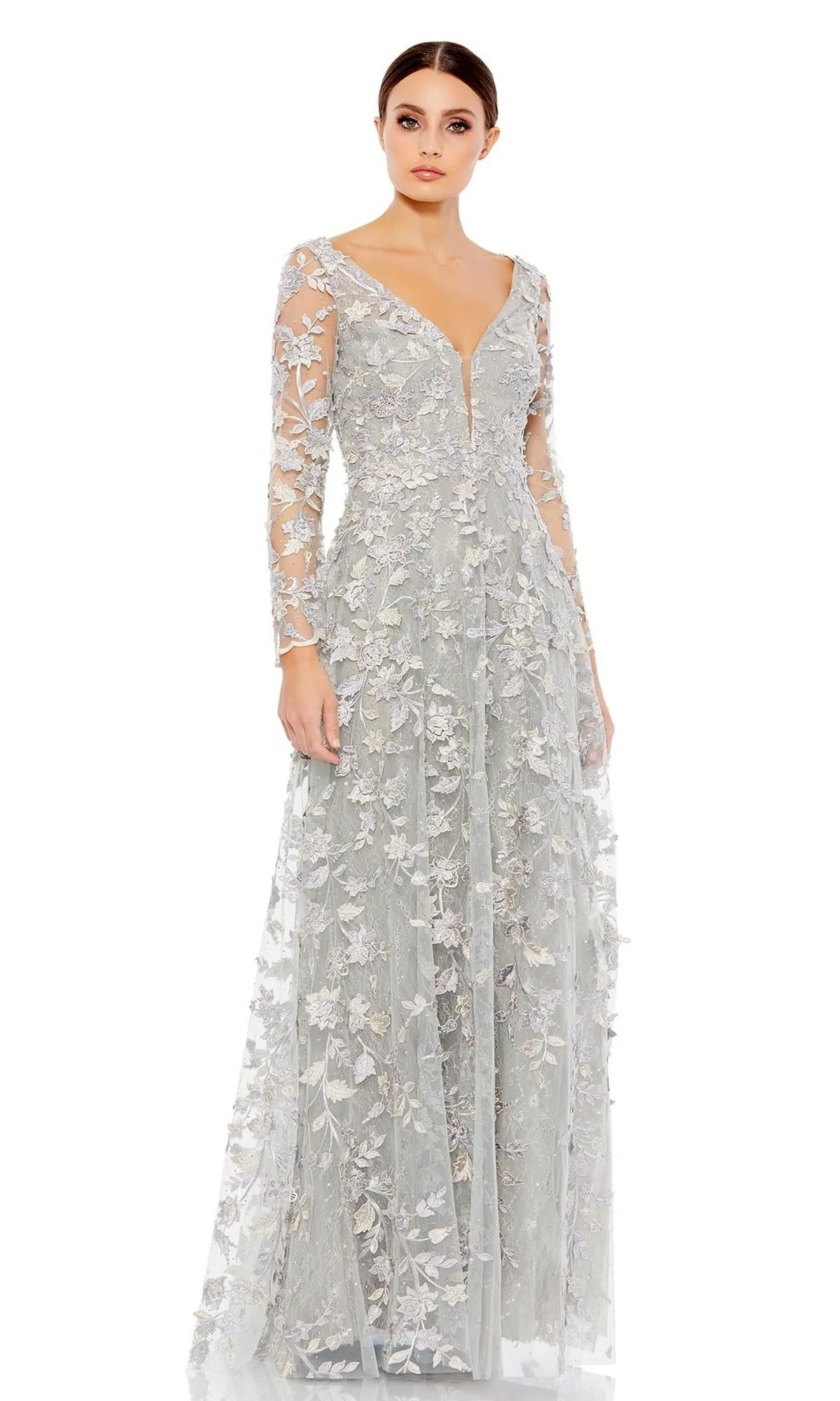 Long Sleeve Long Formal Dress: Mac Duggal 70224 sold by PromGirl product image thumbnail 3