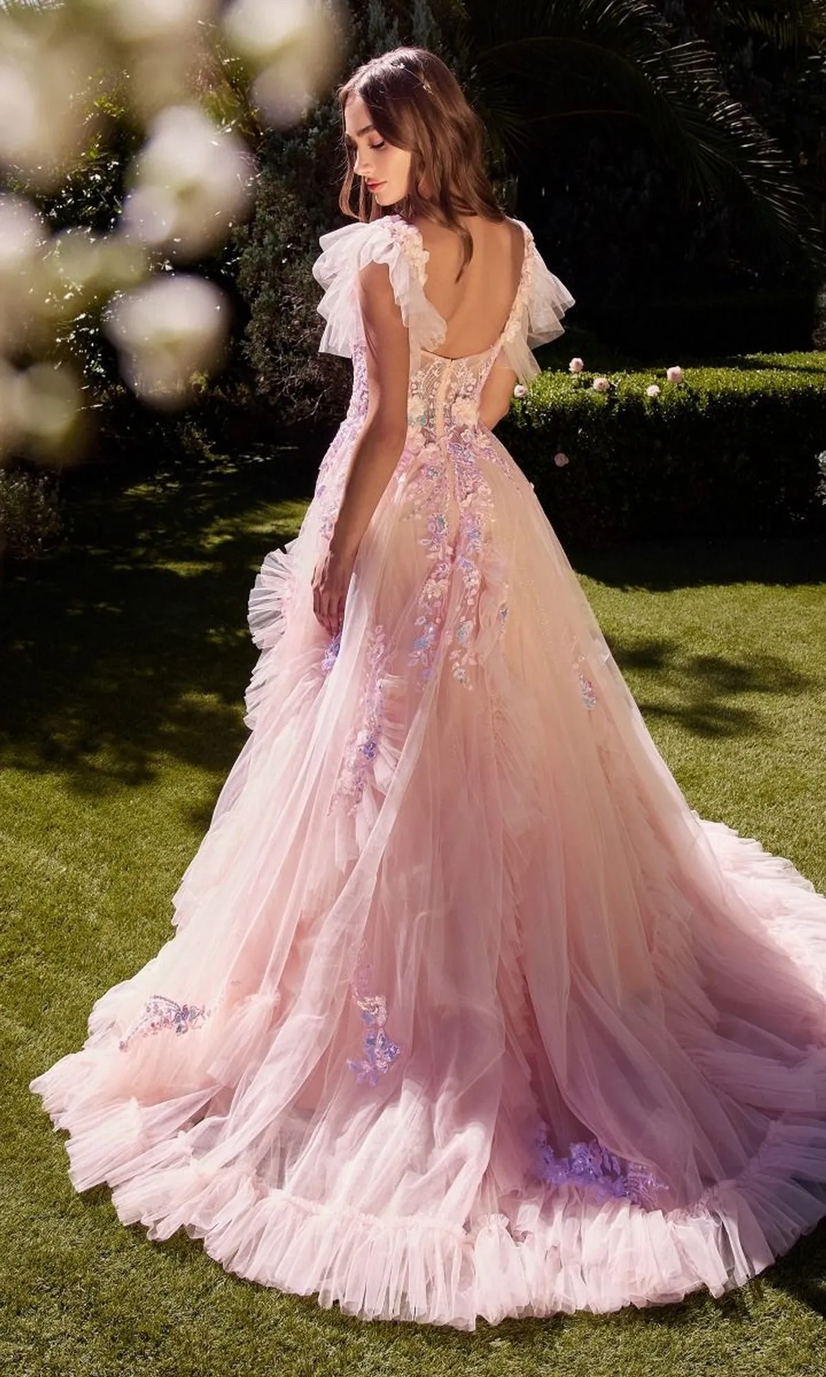 Off-the-Shoulder Blush Pink Ball Gown A1340 sold by PromGirl product image thumbnail 2