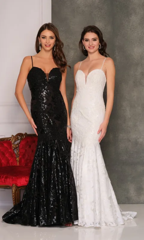 Long Formal Dress A6768 by Dave and Johnny sold by PromGirl