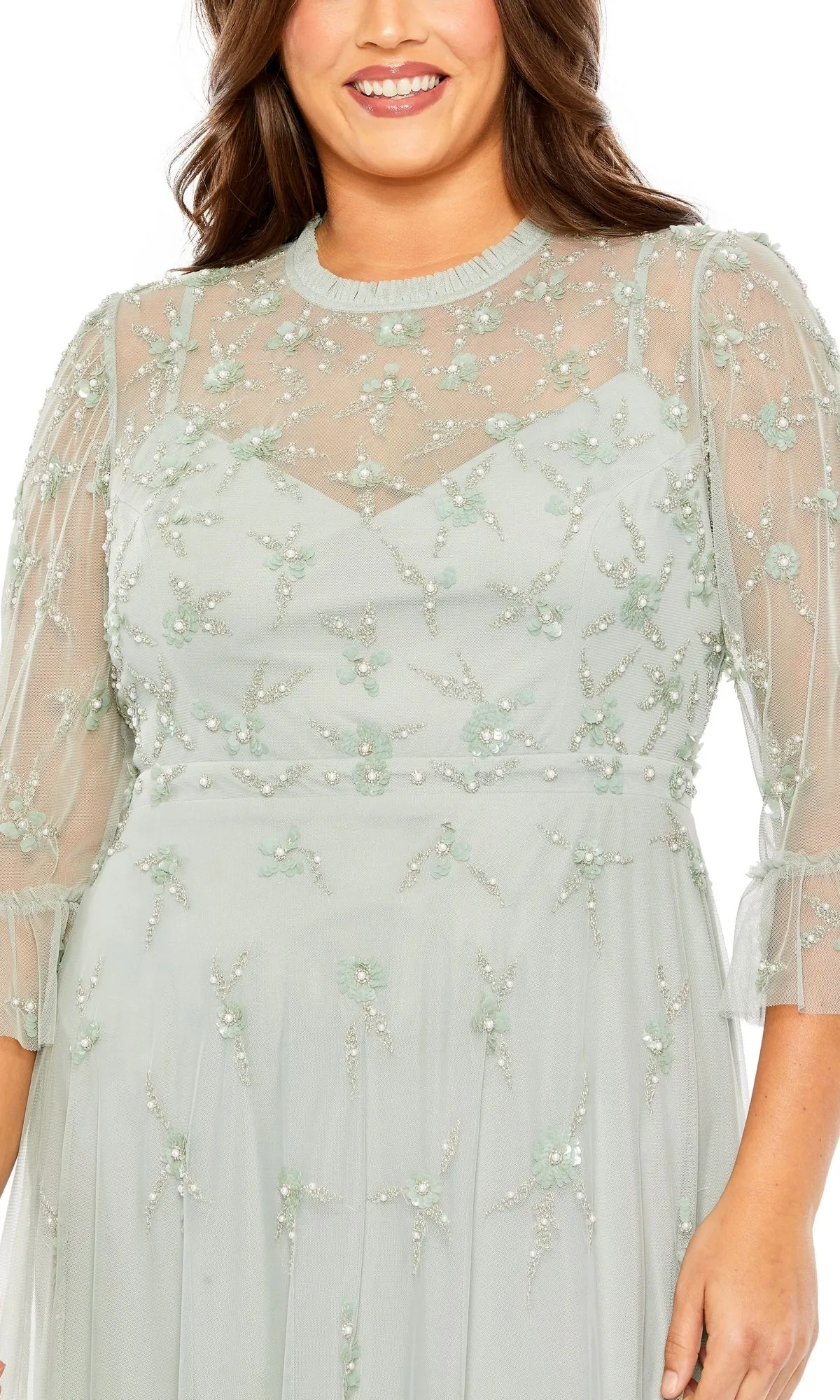 Tea-Length Plus-Size Formal Dress 9263 by Mac Duggal sold by PromGirl product image thumbnail 3