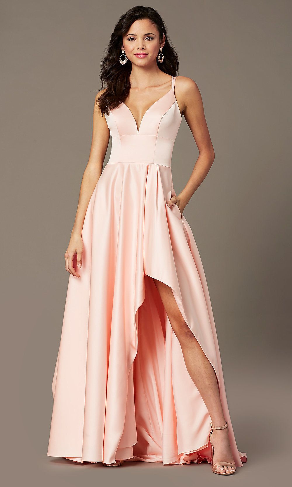High-Low V-Neck Long Prom Dress by PromGirl sold by PromGirl product image thumbnail 3