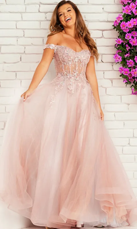 Pastel Prom Ball Gown JVN37436 sold by PromGirl