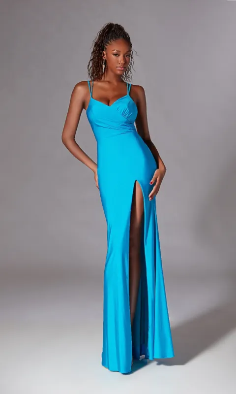 Lace-Up Back Long Prom Dress: Aerie Couture 260 sold by PromGirl