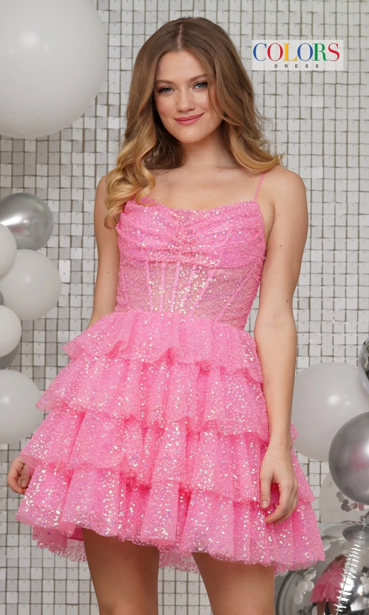 Colors Dress Sequin Tulle Homecoming Dress 3345 sold by PromGirl product image thumbnail 3