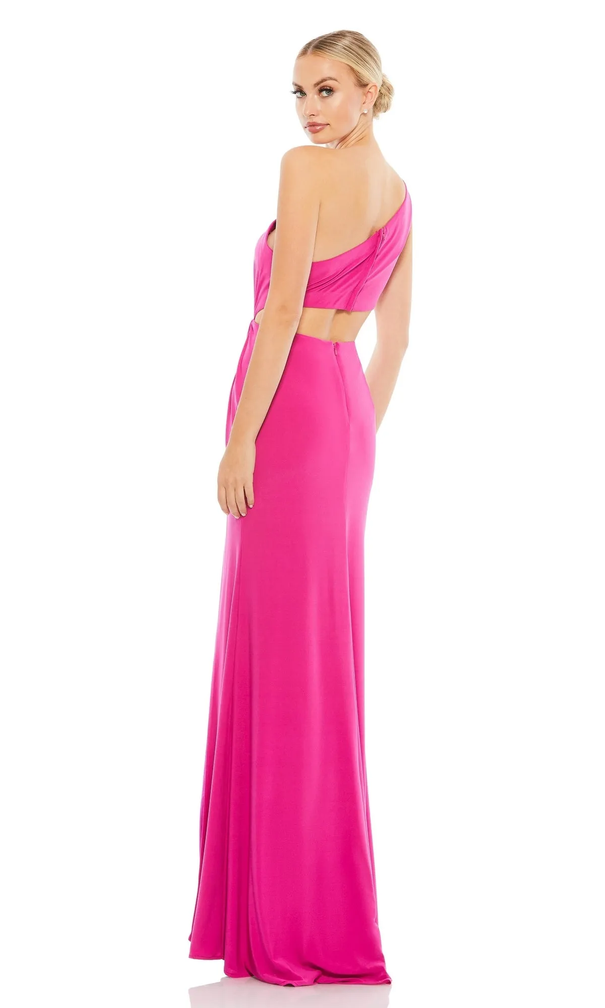 Bright Pink Long One-Shoulder Formal Dress 67937 sold by PromGirl product image thumbnail 2