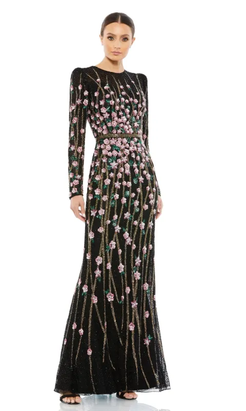 Beaded Long Black Formal Dress: Mac Duggal 5492 sold by PromGirl