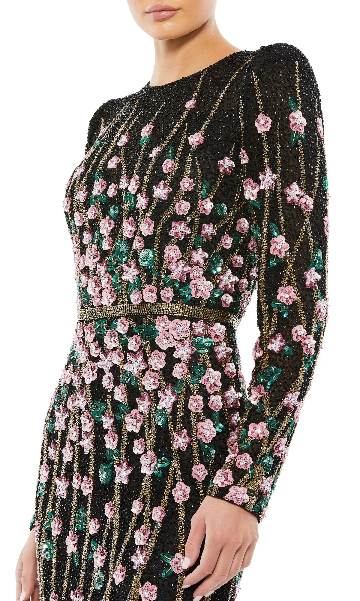 Beaded Long Black Formal Dress: Mac Duggal 5492 sold by PromGirl product image thumbnail 3