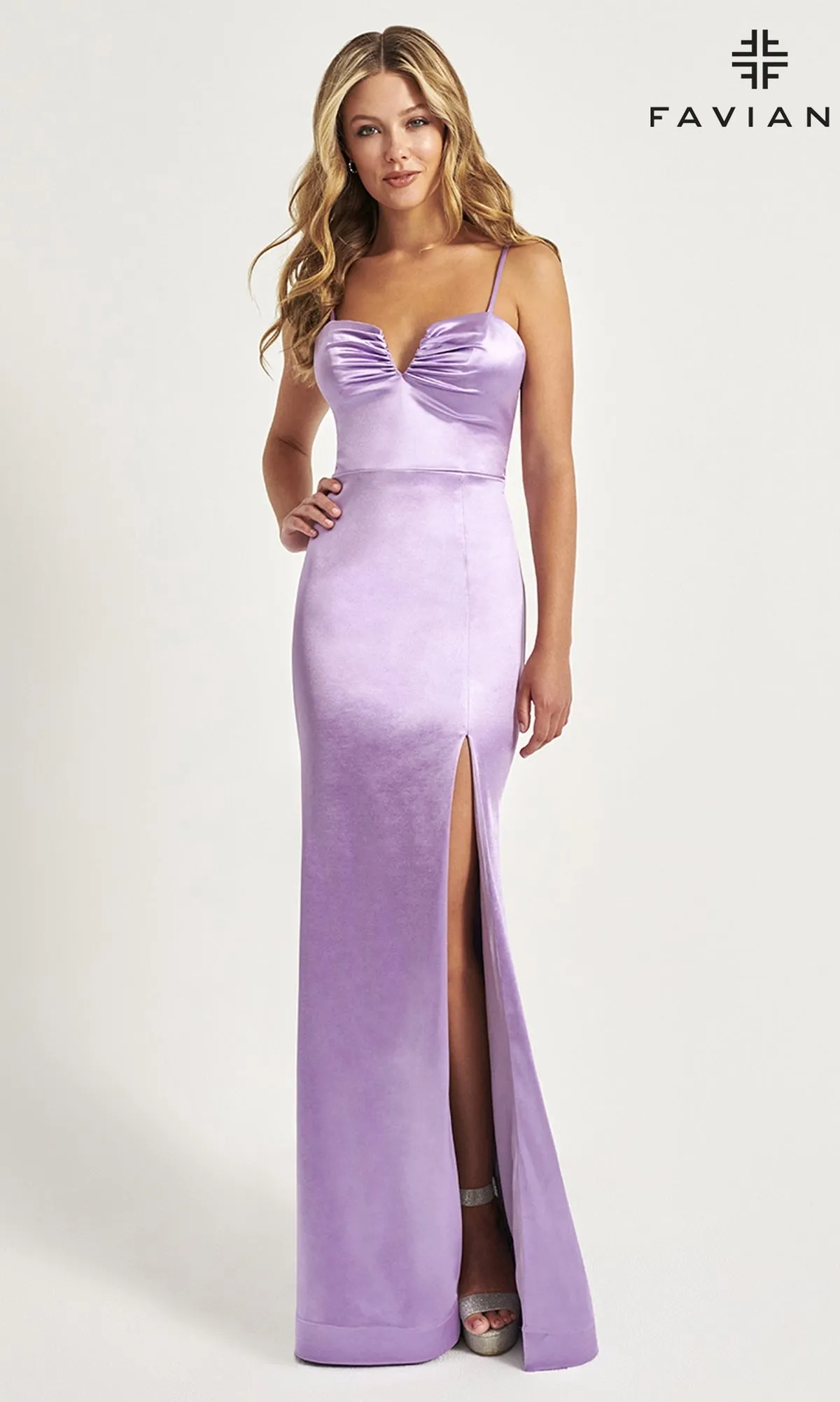 Stretch-Satin Long Faviana Prom Dress 11025 sold by PromGirl