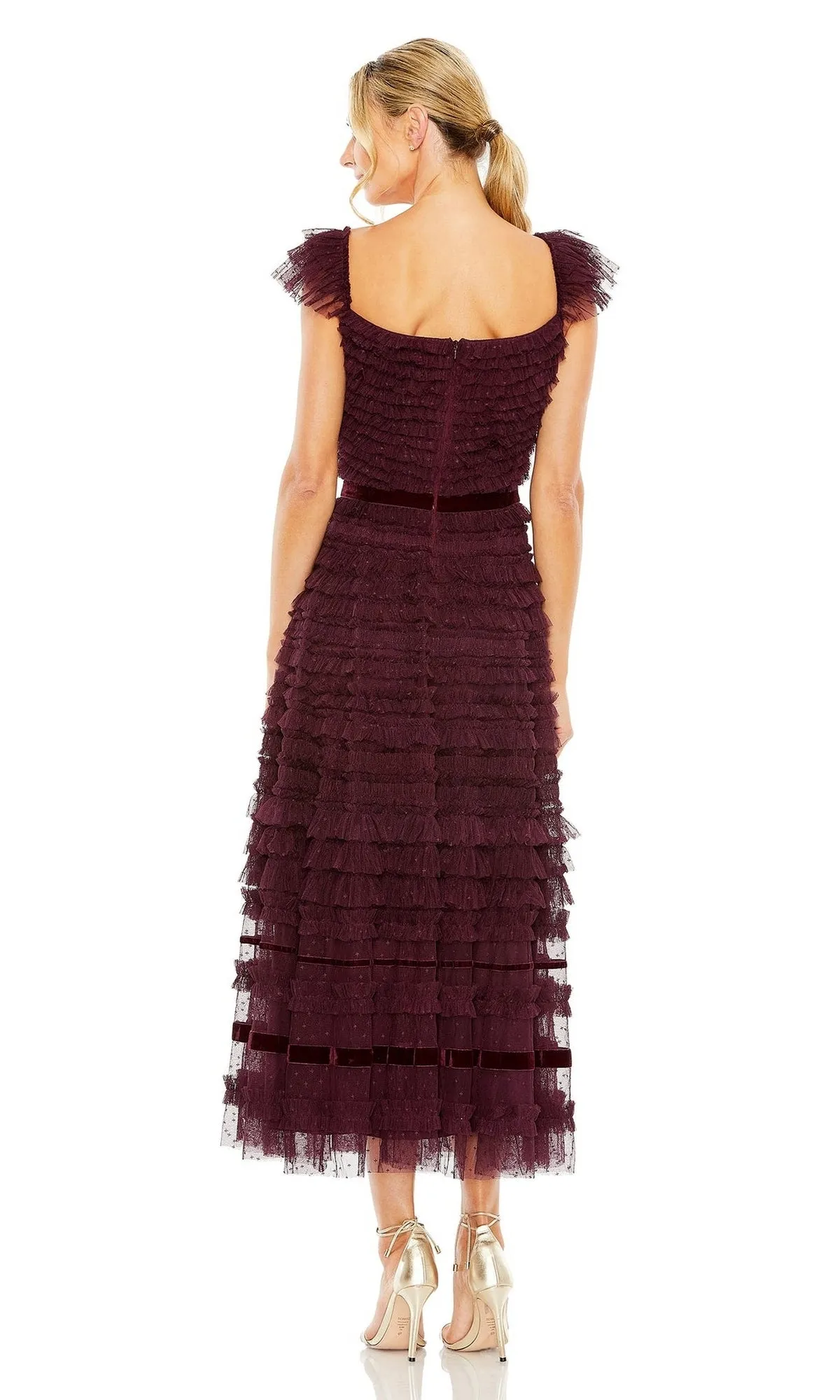 Midi Wedding Guest Dress: Mac Duggal 8054 sold by PromGirl product image thumbnail 2