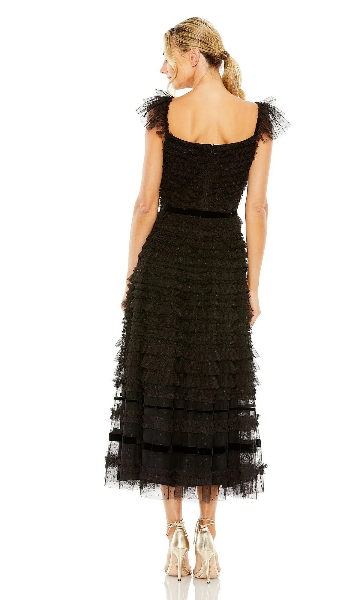 Midi Wedding Guest Dress: Mac Duggal 8054 sold by PromGirl product image thumbnail 4