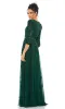Long Sleeve Beaded Formal Dress: Mac Duggal 5497 sold by PromGirl