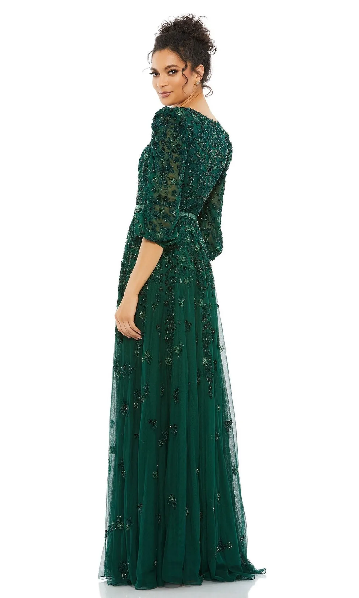 Long Sleeve Beaded Formal Dress: Mac Duggal 5497 sold by PromGirl product image thumbnail 3