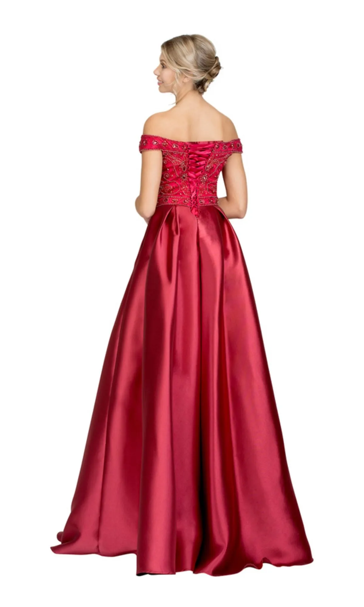 Off-the-Shoulder Long Prom Dress: Chicas XR6007 sold by PromGirl product image thumbnail 2