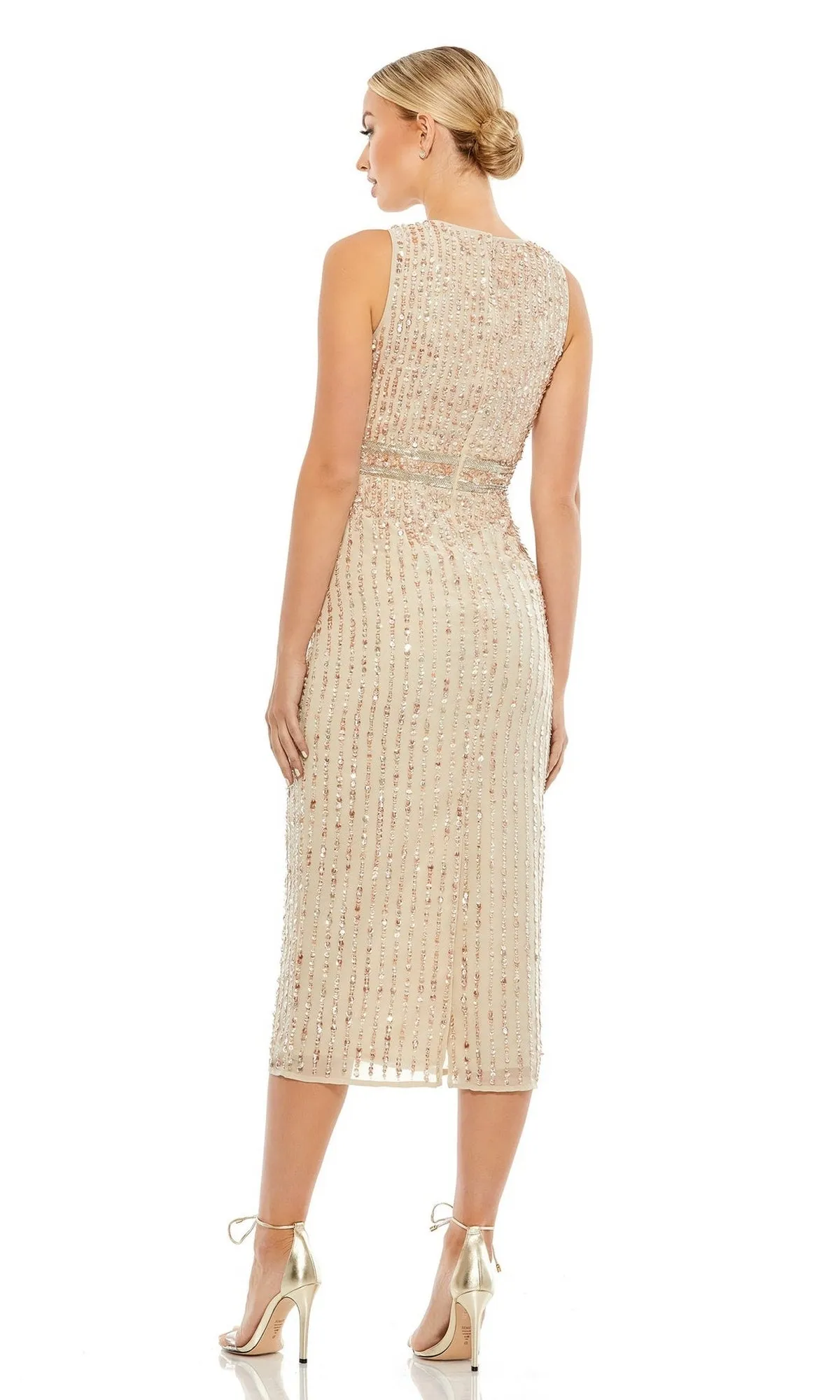 Beaded Midi Wedding-Guest Dress: Mac Duggal 70267 sold by PromGirl product image thumbnail 5