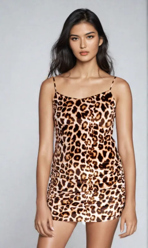 Animal-Print Short Bodycon Party Dress 3654 sold by PromGirl