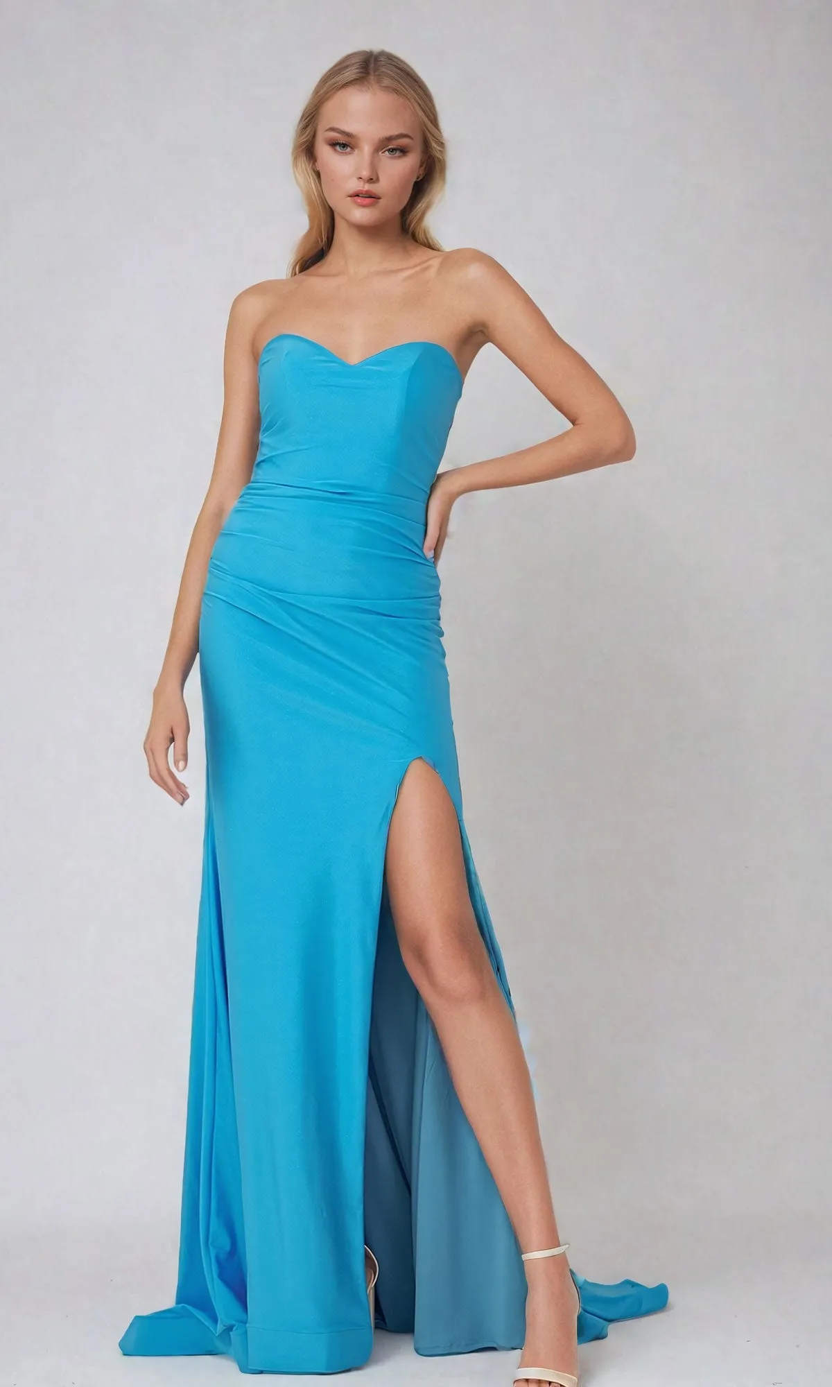 Tight Long Sweetheart Strapless Formal Dress sold by PromGirl product image thumbnail 3