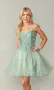 Lace-Up Short Butterfly Homecoming Dress 3341 sold by PromGirl