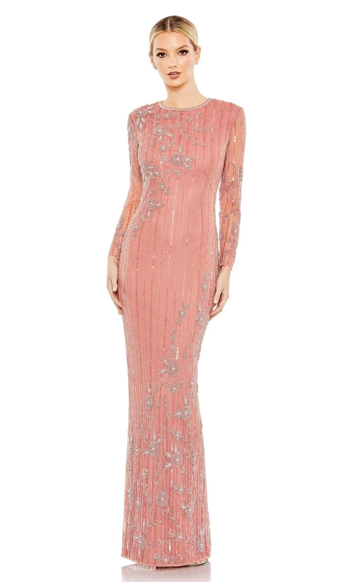 Long Sleeve Sequin Formal Gown: Mac Duggal 93626 sold by PromGirl product image thumbnail 3