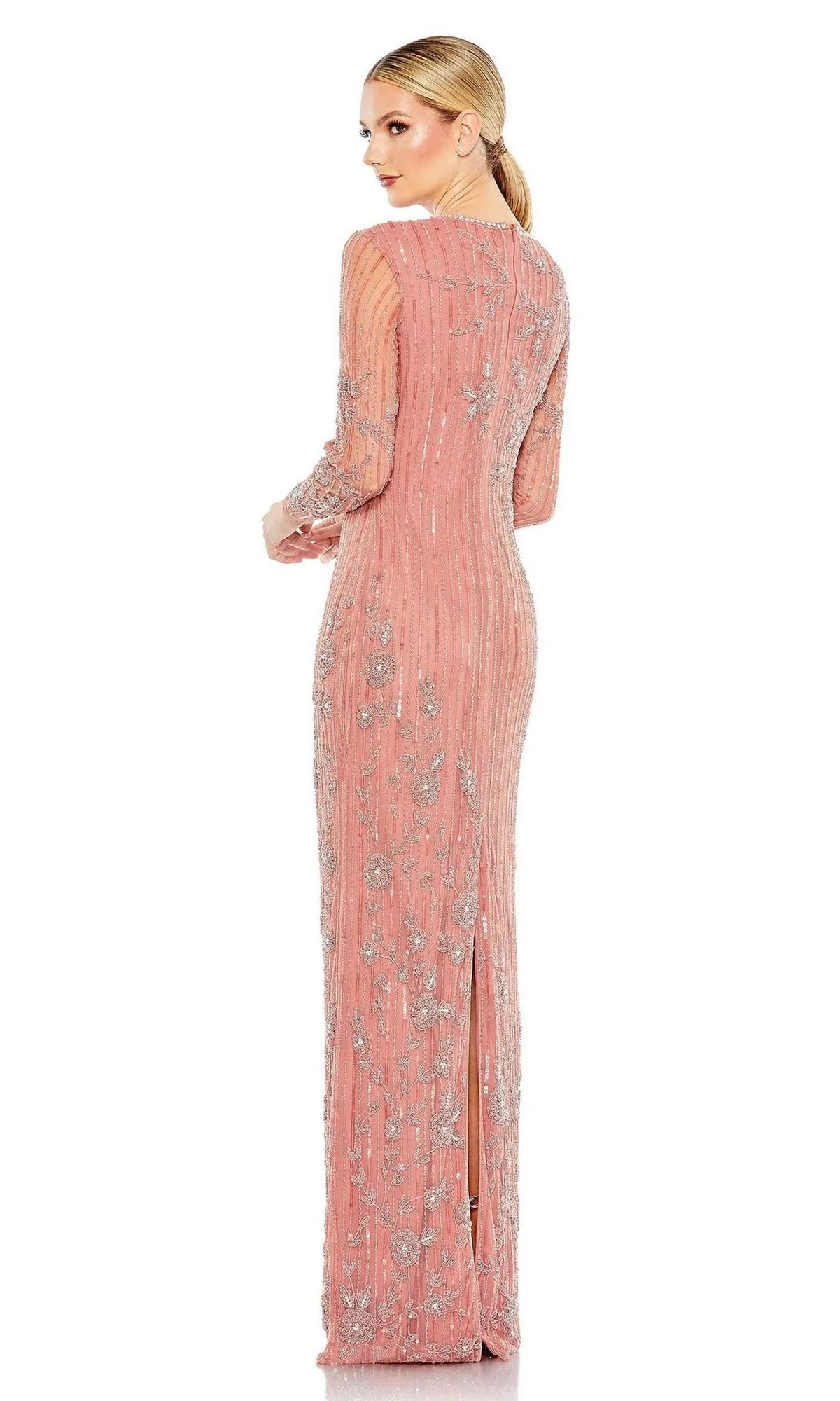 Long Sleeve Sequin Formal Gown: Mac Duggal 93626 sold by PromGirl product image thumbnail 5