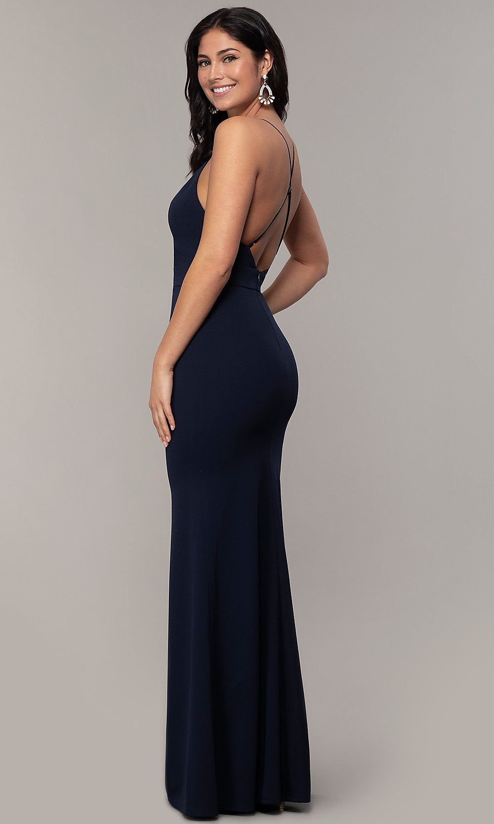 Open-Back Long V-Neck Prom Dress by Simply sold by PromGirl product image thumbnail 2