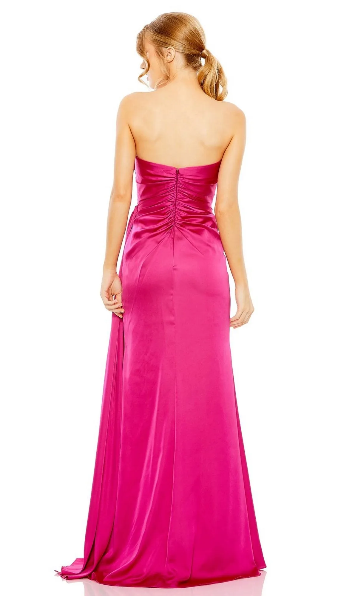 Side-Drape Strapless Prom Gown: Mac Duggal 2211 sold by PromGirl product image thumbnail 2