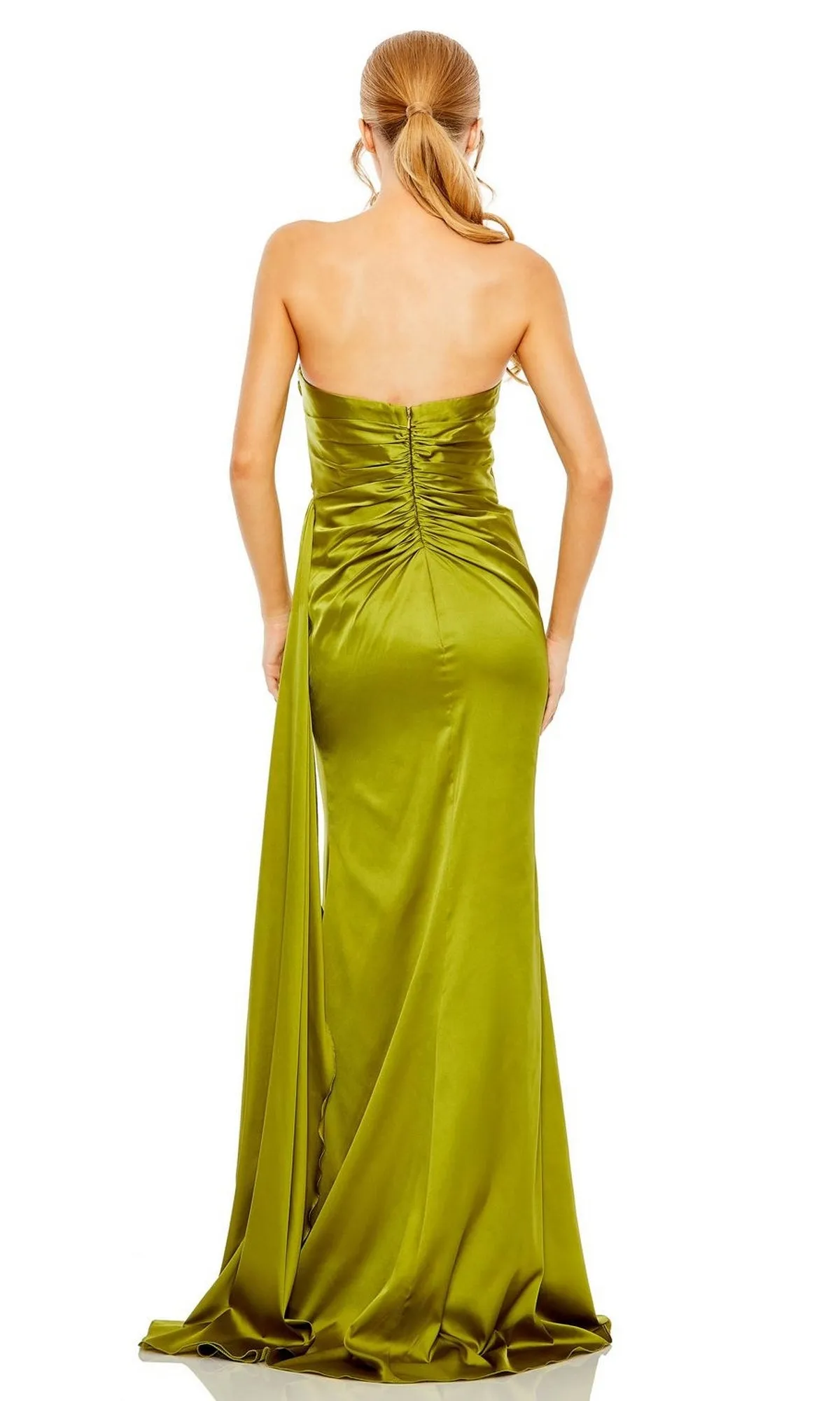 Side-Drape Strapless Prom Gown: Mac Duggal 2211 sold by PromGirl product image thumbnail 4