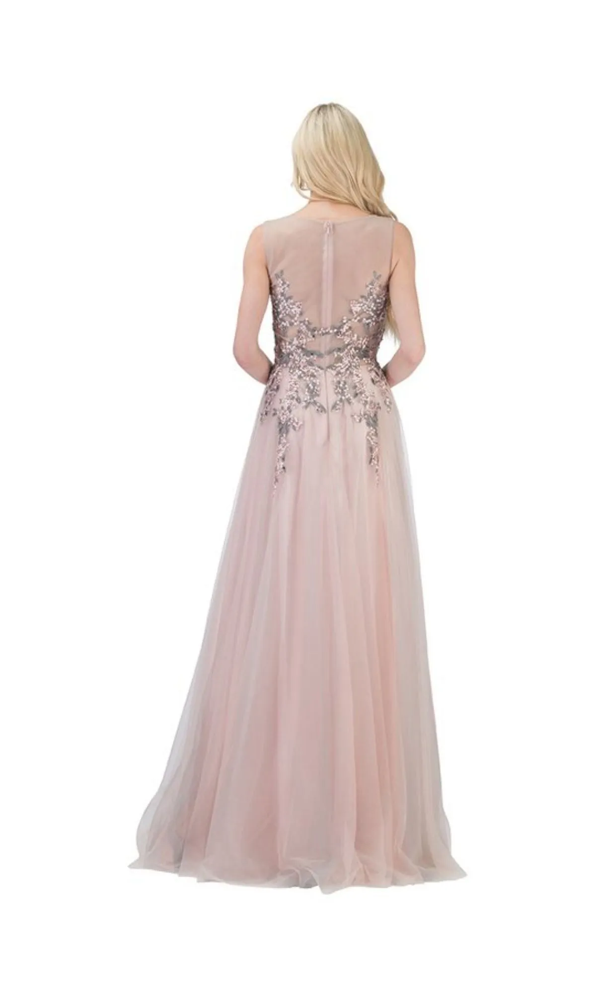 Blush Pink Long Prom Ball Gown: Chicas C7545 sold by PromGirl product image thumbnail 2
