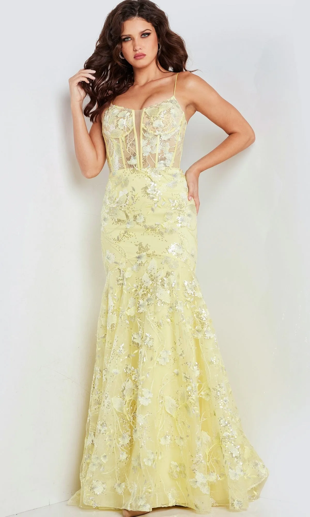 Long Corset Mermaid Prom Dress: Jovani 38004 sold by PromGirl product image thumbnail 3