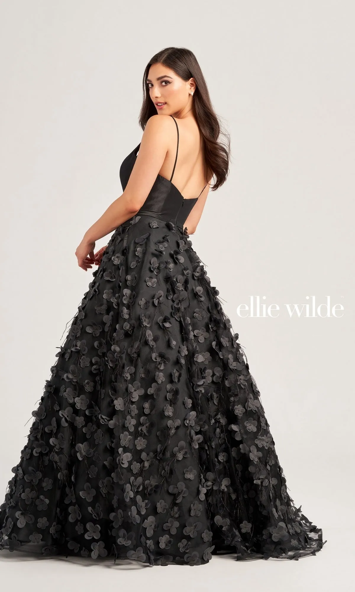 Ellie Wilde Long Ball Gown with Pockets EW35037 sold by PromGirl product image thumbnail 2