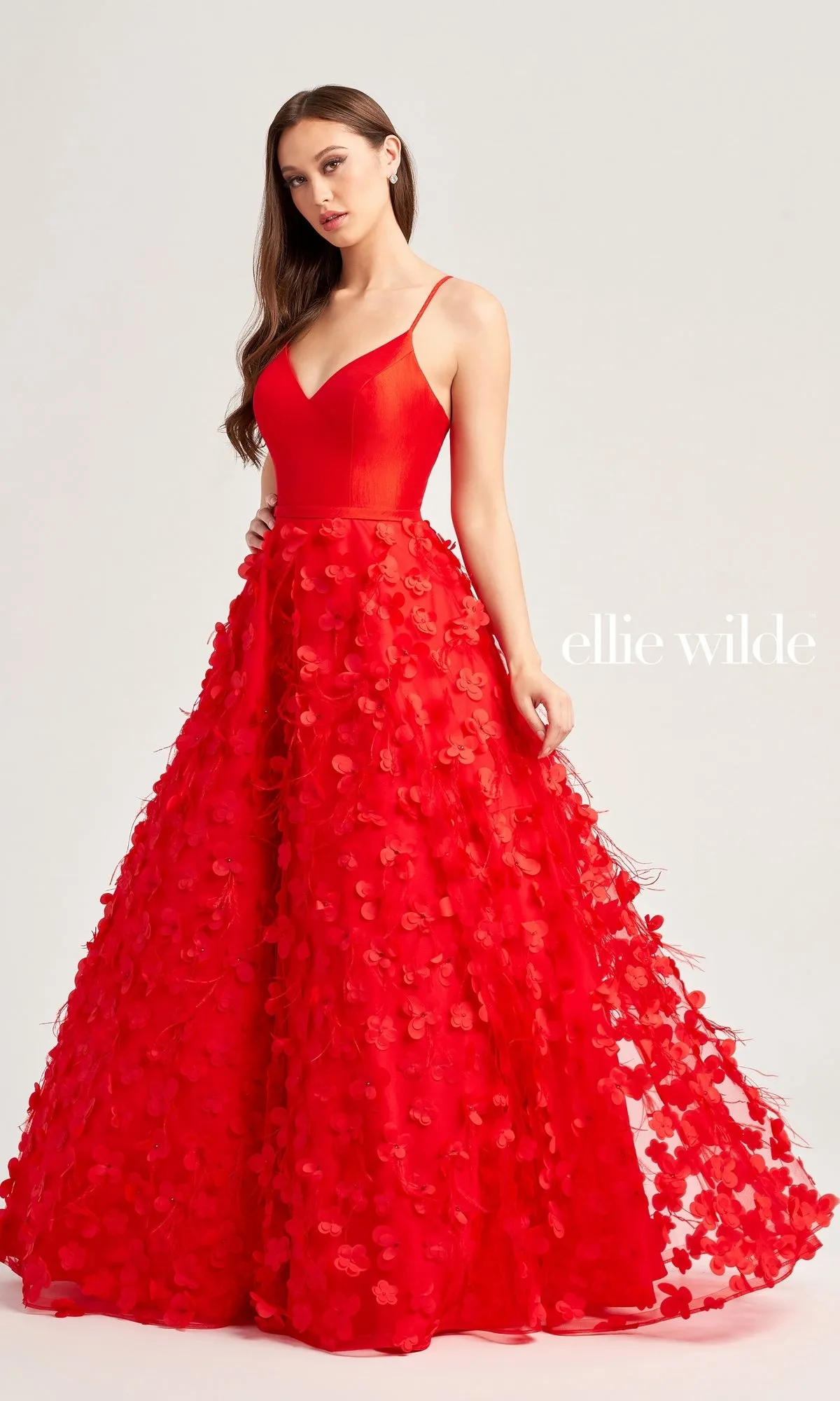 Ellie Wilde Long Ball Gown with Pockets EW35037 sold by PromGirl product image thumbnail 3